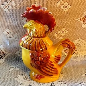 Vintage 3 Piece Glazed Pottery Tea Pot